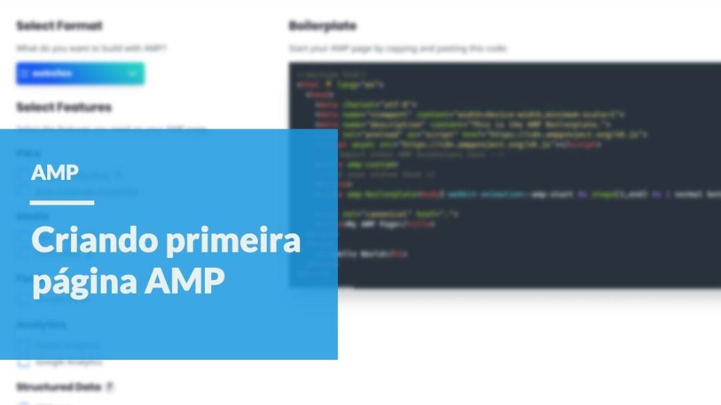Criando primeira página AMP