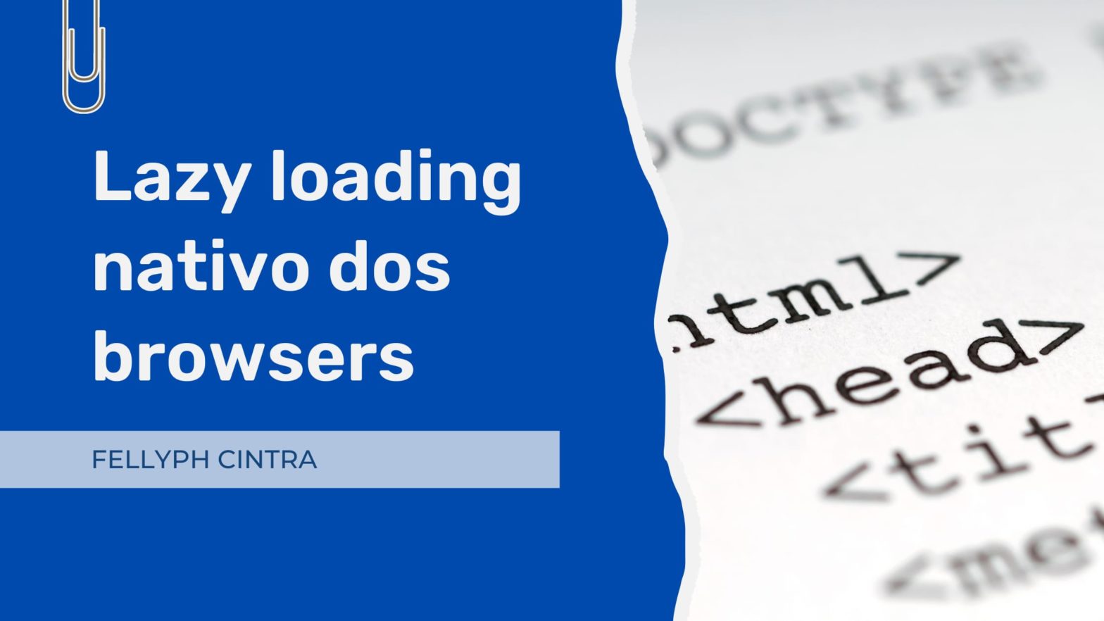 lazy loading nativo dos browsers