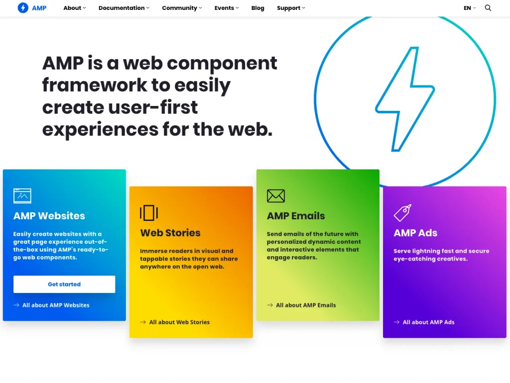 home page amp dev website