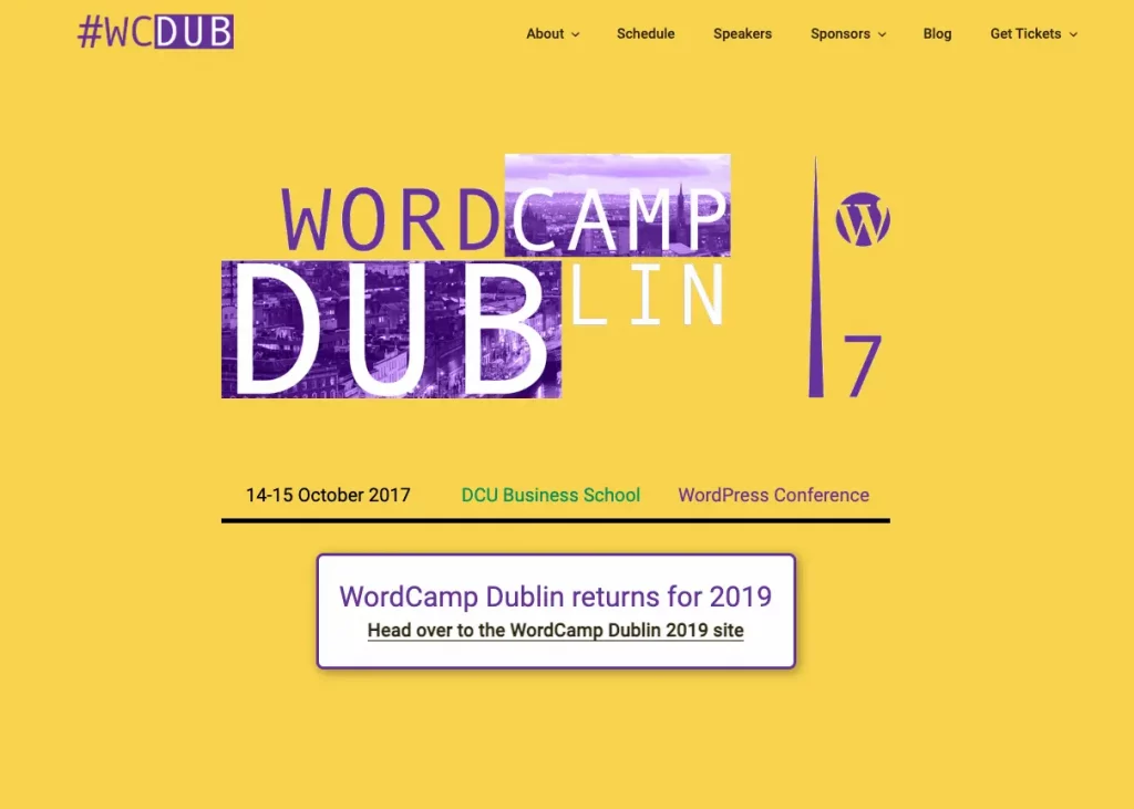 WordCamp Dublin 2017 website