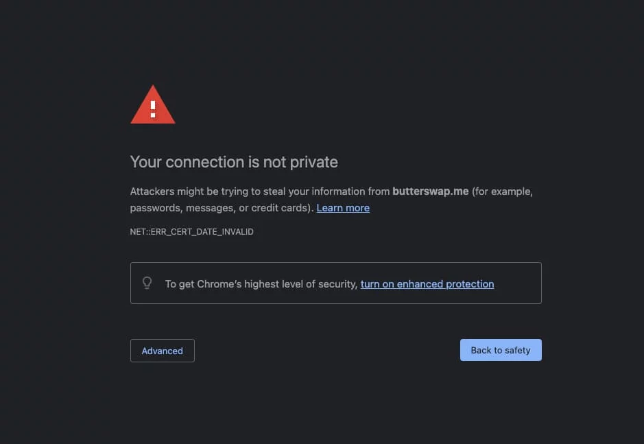 Certificado SSL expirado - o que é HTTP ?