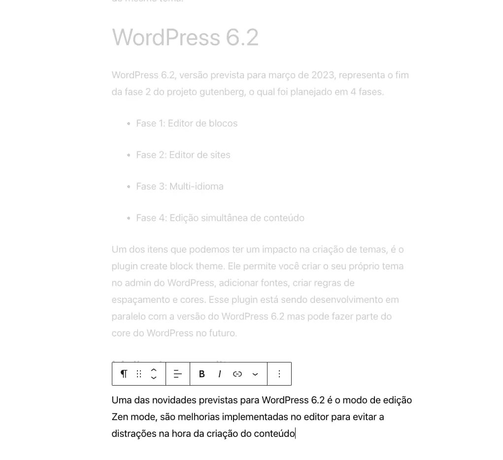 Novidades do WordPress 6.2